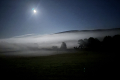 Mist over Exmoor on night of Autumn Equinox. View south from Buddle Hill. By Fi Windle