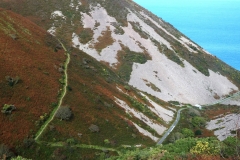 Stunning photo of the descent to Foreland lighthouse, by Brian Ellis with thanks, He says "It is quite a journey - not sure which was worse, going down or coming back."