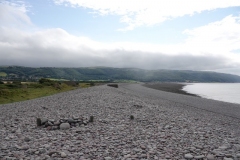 Bossington Beach looking towards Porlock Weir  on a summer\'s day by Ian Hart