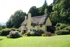 Cottage on Selworthy Green by Ian Hart